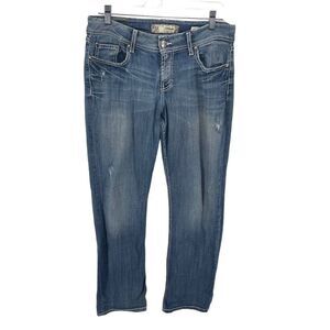 BKE Denim Harper Women's Skinny Jeans Ripped Mid Rise Stretch Denim Size 31 long